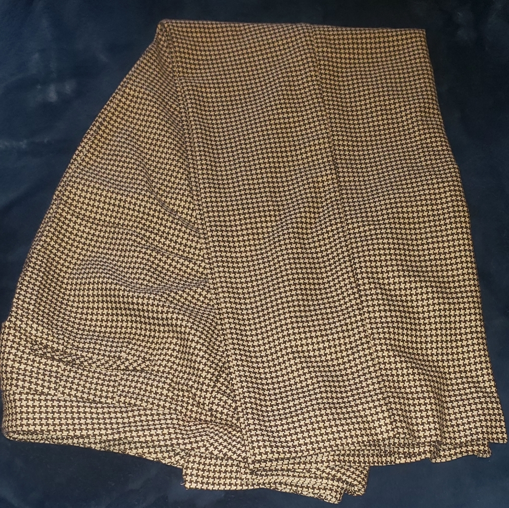Talbots Brown Herringbone wide leg pants
